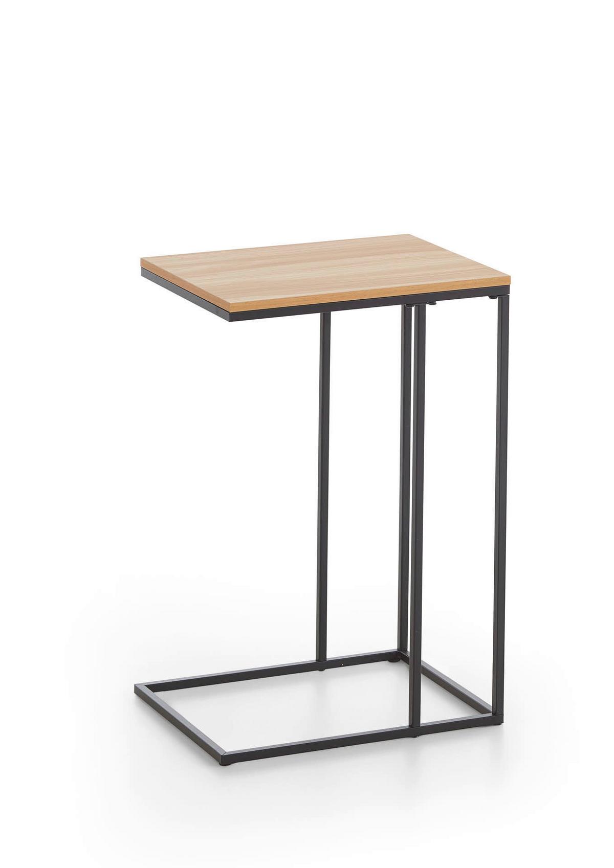 COUCHTISCH KLEINMÖBEL - noir, Design, métal/matériau de bois (30/58/40cm) - MID.YOU