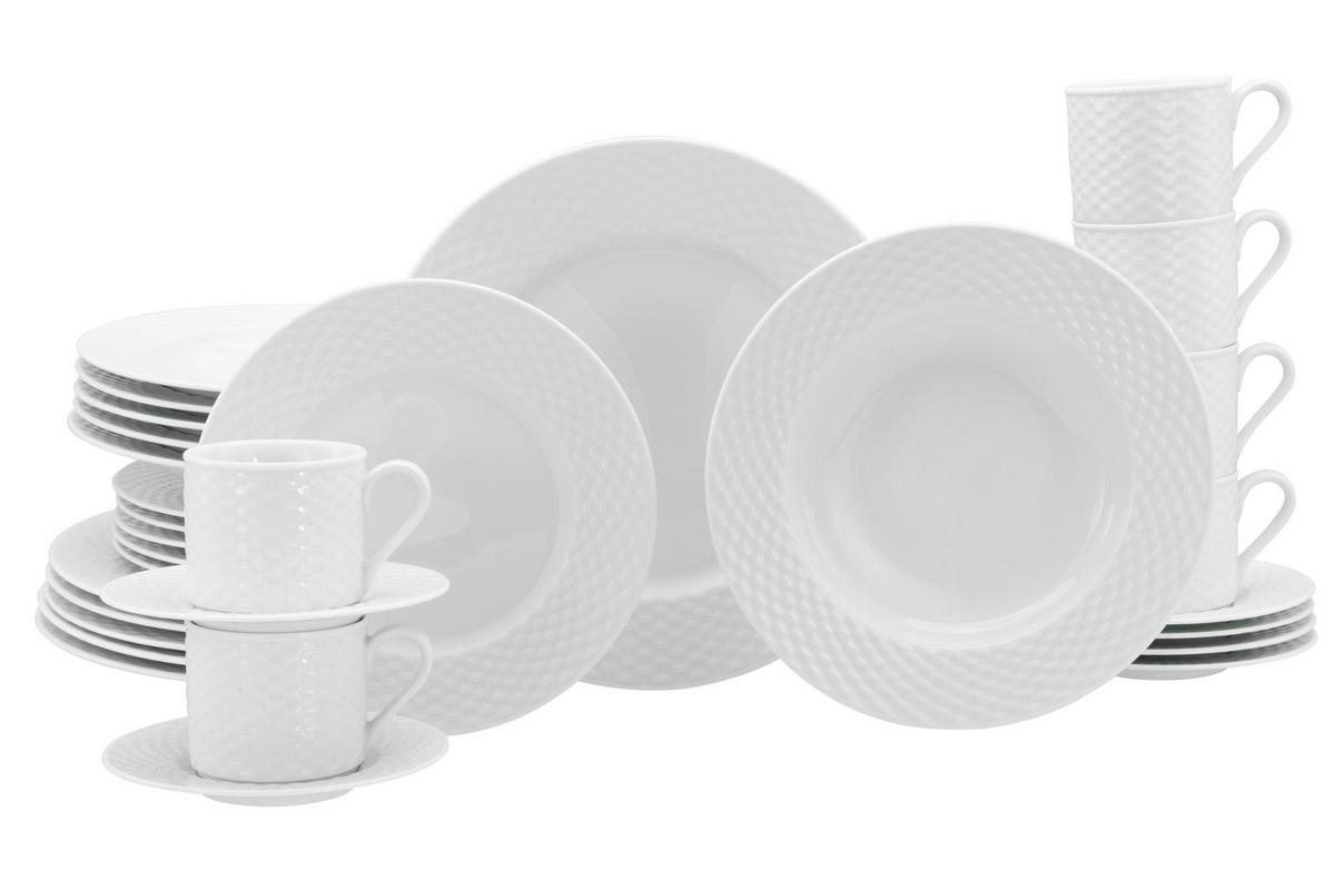 Kombinirani Servis Polo, 30-Delni - bela, Basics, keramika - Creatable