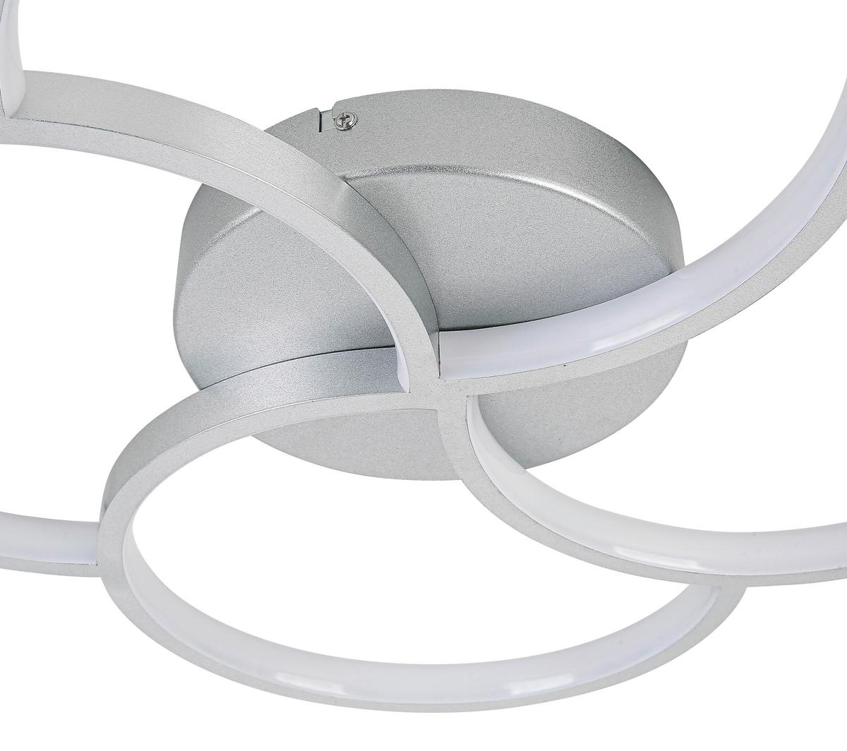 LAMPA SUFITOWA TAINA - kolor srebrny/biały, Trend, tworzywo sztuczne/metal (52/5,5cm) - Novel