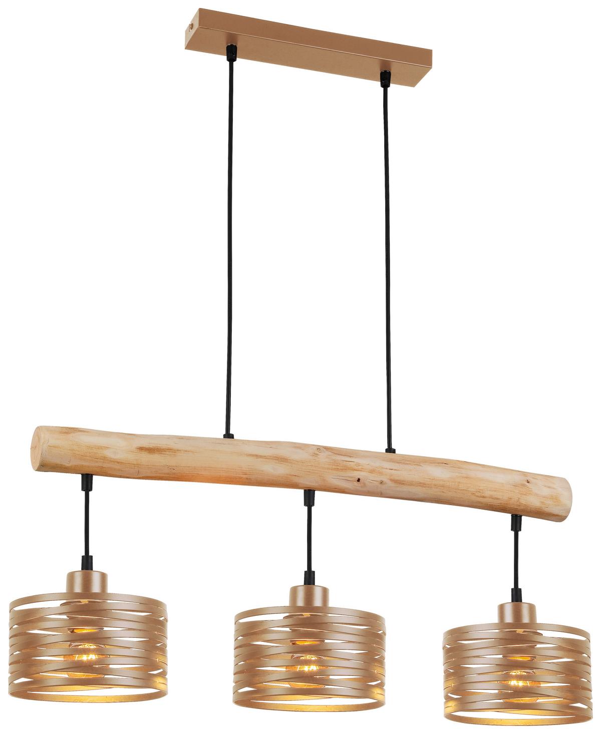 LAMPA WISZĄCA MARY - kolor naturalny/czarny, Trend, tworzywo sztuczne/metal (69/17/120cm) - Novel