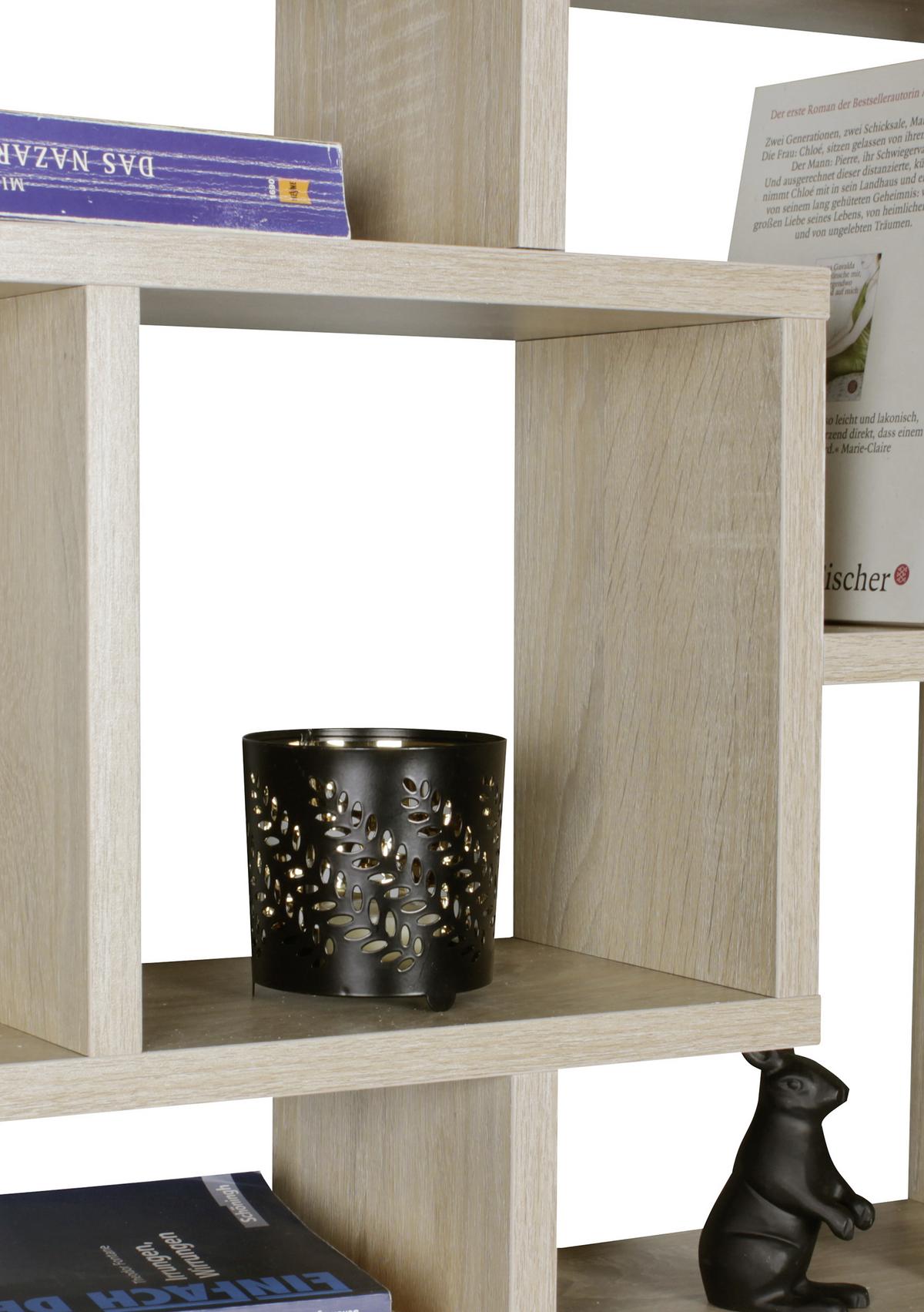 Stenski Regal Alex - barve hrasta, Konvencionalno, leseni material (85/47,5/16cm) - MID.YOU