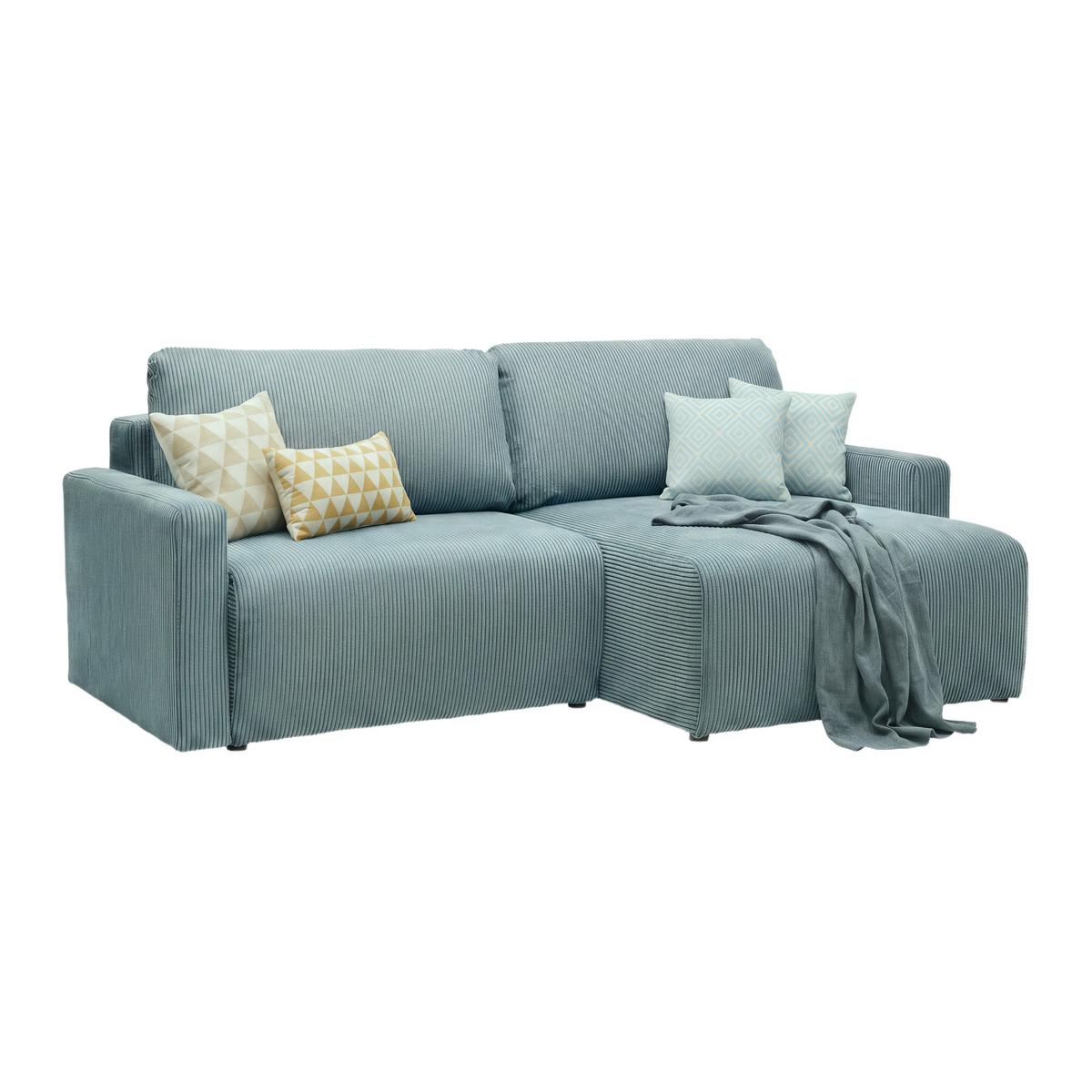 Ecksofa Dave  -Top- -Based- - Petrol, Modern, Textil (227/146cm) - Based