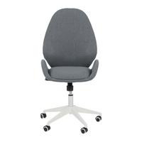 KRZESŁO OBROTOWE LEILA - biały/szary, Modern, tworzywo sztuczne/metal (56/105-115/57cm) - Bessagi Home