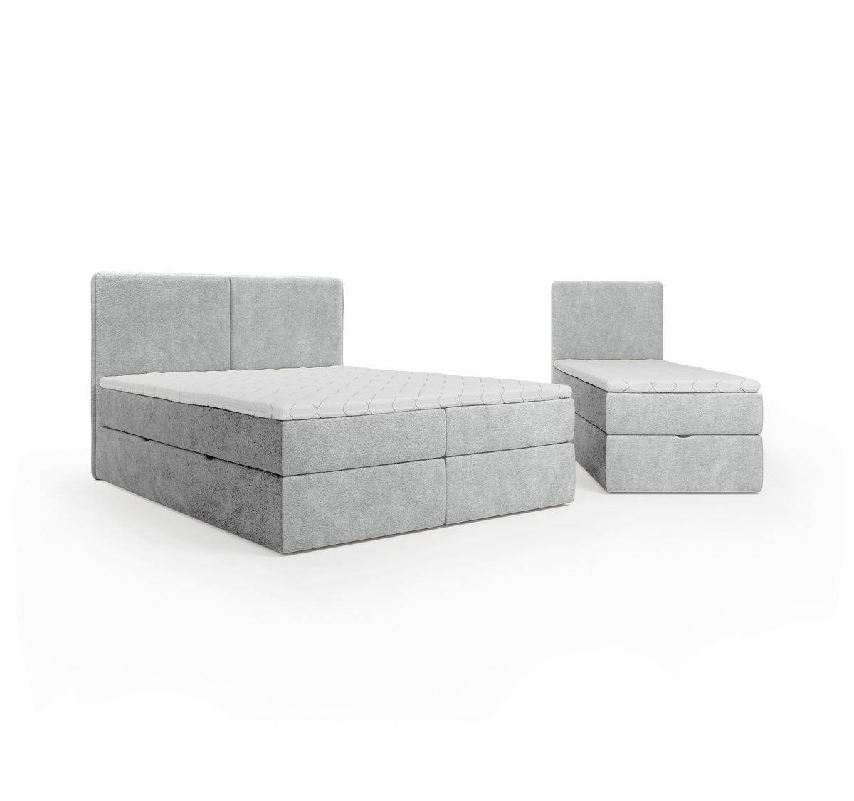 Familienbett Domino Combo II Grau ca. 240x200cm - Schwarz/Grau, MODERN, Holz/Holzwerkstoff (240/200cm) - MID.YOU