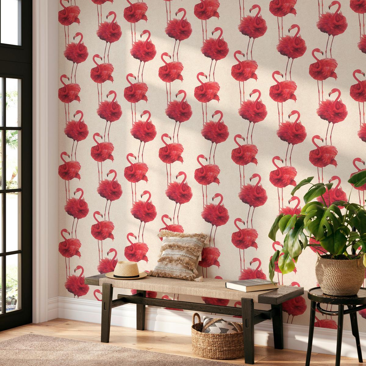 Tapete Flamazing Rosa - Rosa, Trend, Textil (600/53cm) - Tesa
