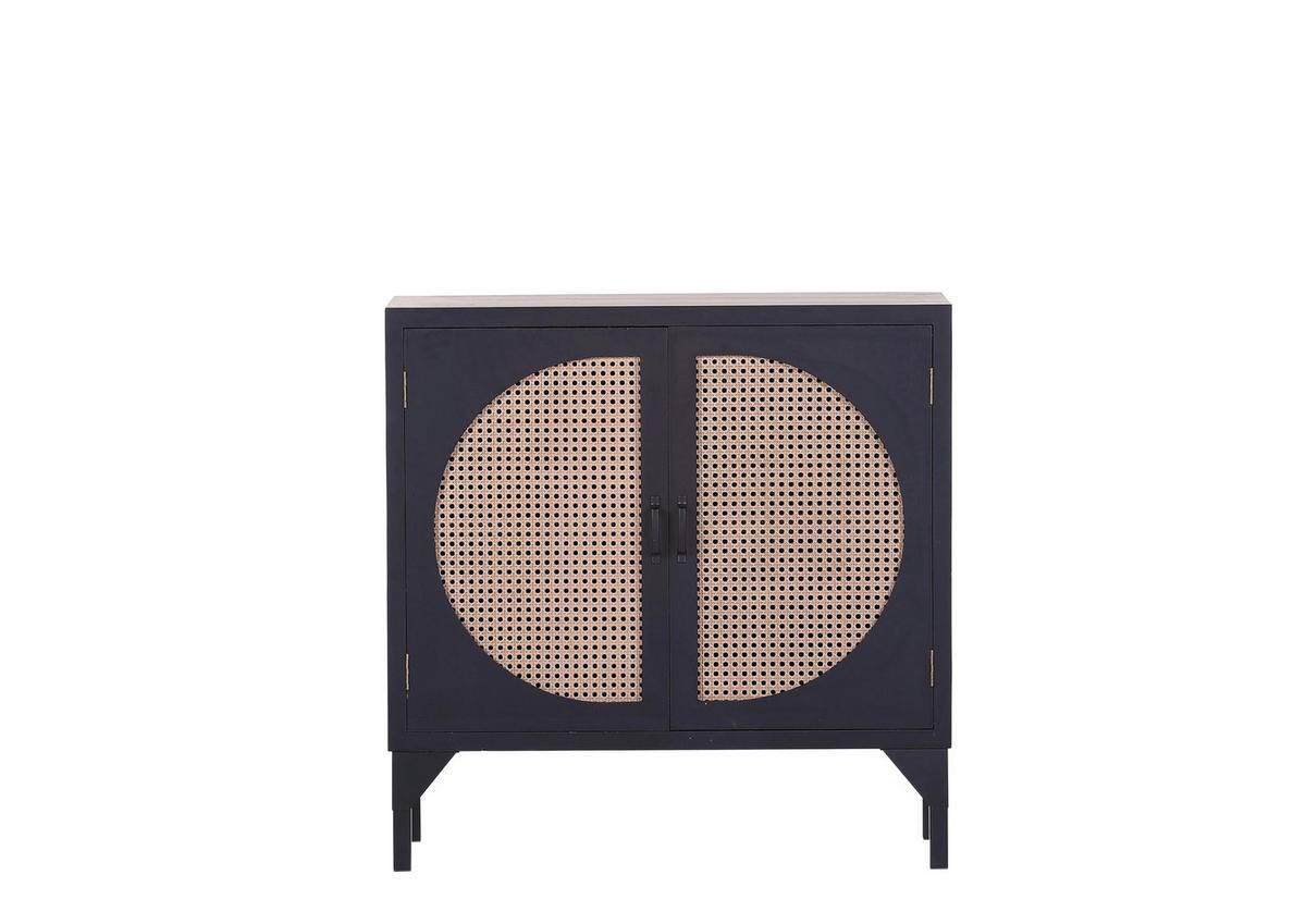 KOMODA POTPOURRI - beżowy/czarny, Konventionell, metal/drewno (95/95/39cm) - Livetastic