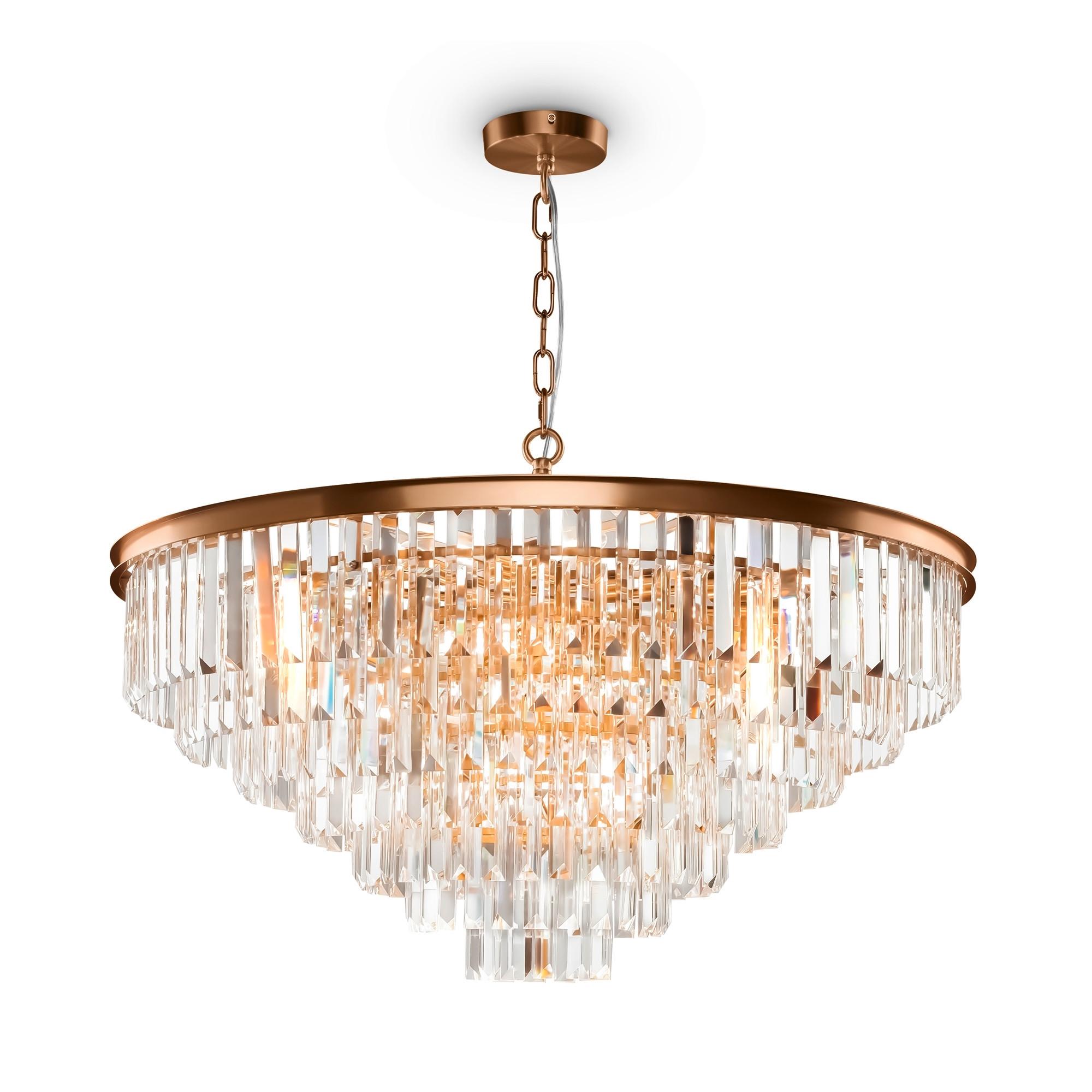 PENDELLEUCHTE REVERO - Messingfarben, Trend, Glas/Metall (80/80/52cm) - MAYTONI