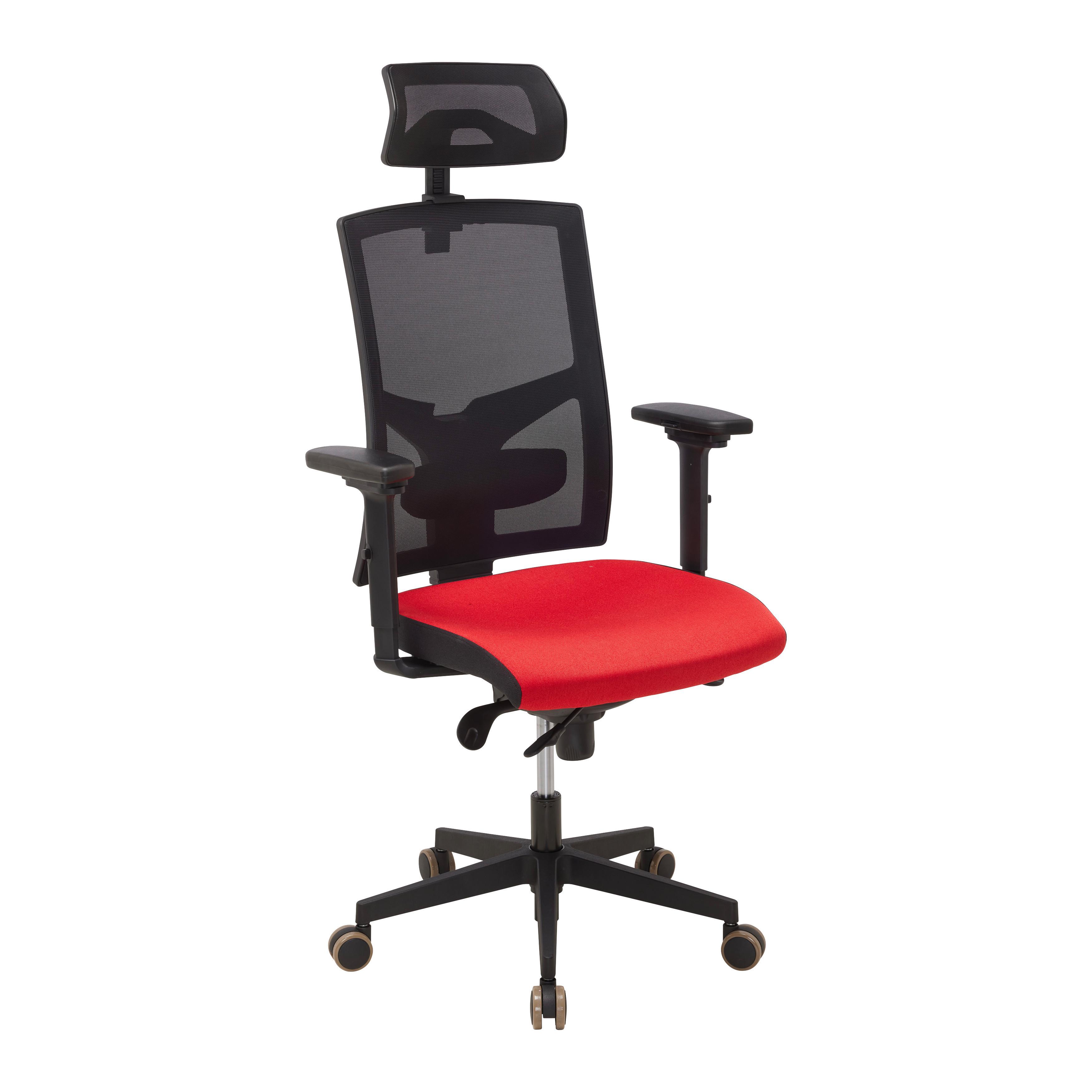 Chefsessel Boss VIP Rot/Schwarz - Rot/Schwarz, MODERN, Kunststoff/Textil (64/142/64cm) - Mömax