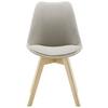 STOL ROCKSI - bokfärgad/ljusgrå, Modern, trä/textil (43/82,5/43cm) - Bessagi Home