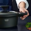 GRYTA BLACK LINE - klar/svart, Klassisk, metall/glas (20/9,6cm) - Gourmesto