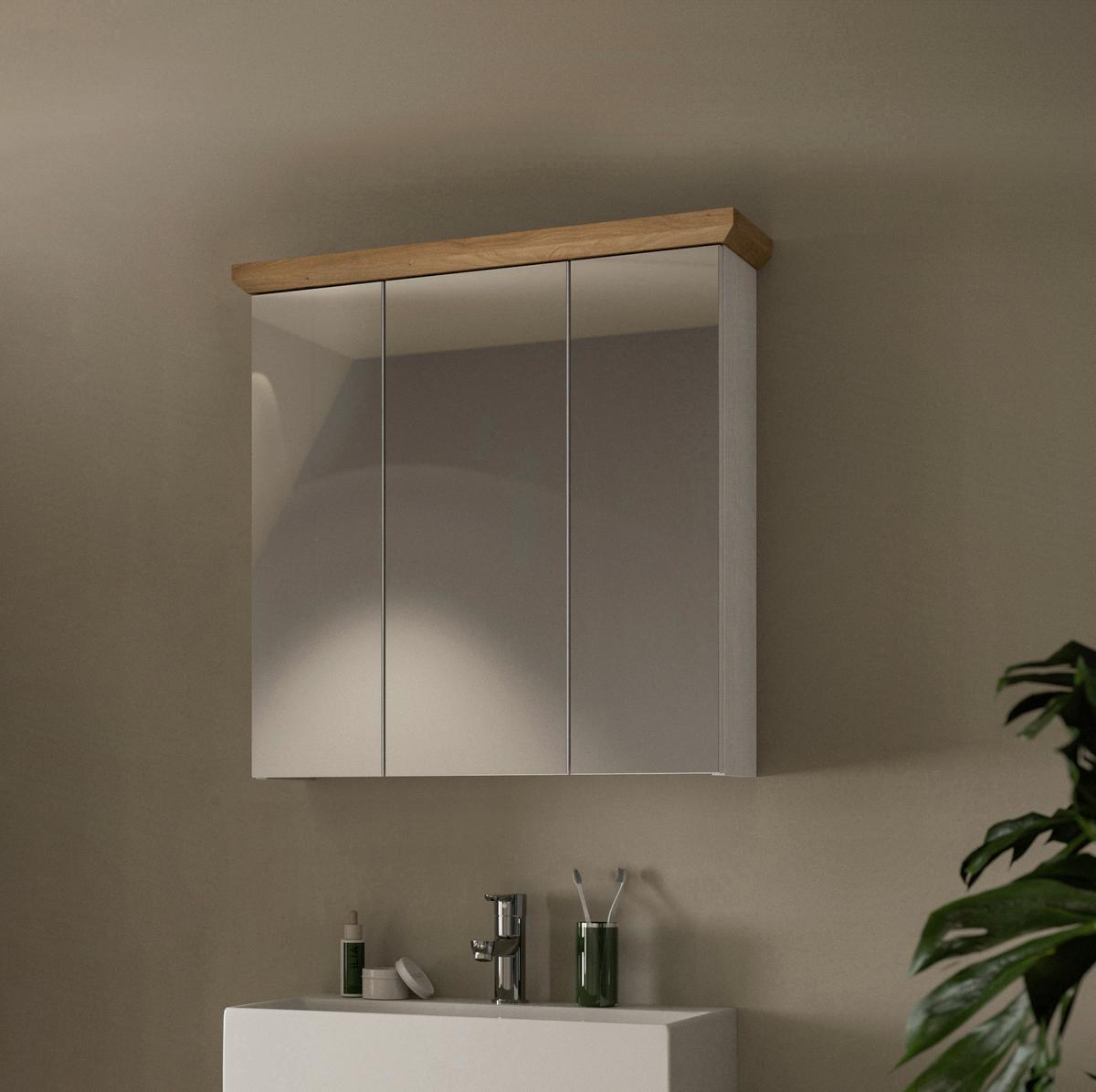 Spiegelschrank Verona Lärchenfarben - Trend, Glas/Holzwerkstoff (69/71/21cm) - MID.YOU