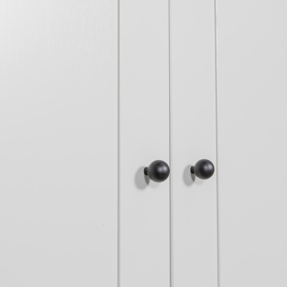 Drehtürenschrank Xina Grau - Schwarz/Grau, Basics, Holz/Metall (110/202/58cm) - MID.YOU