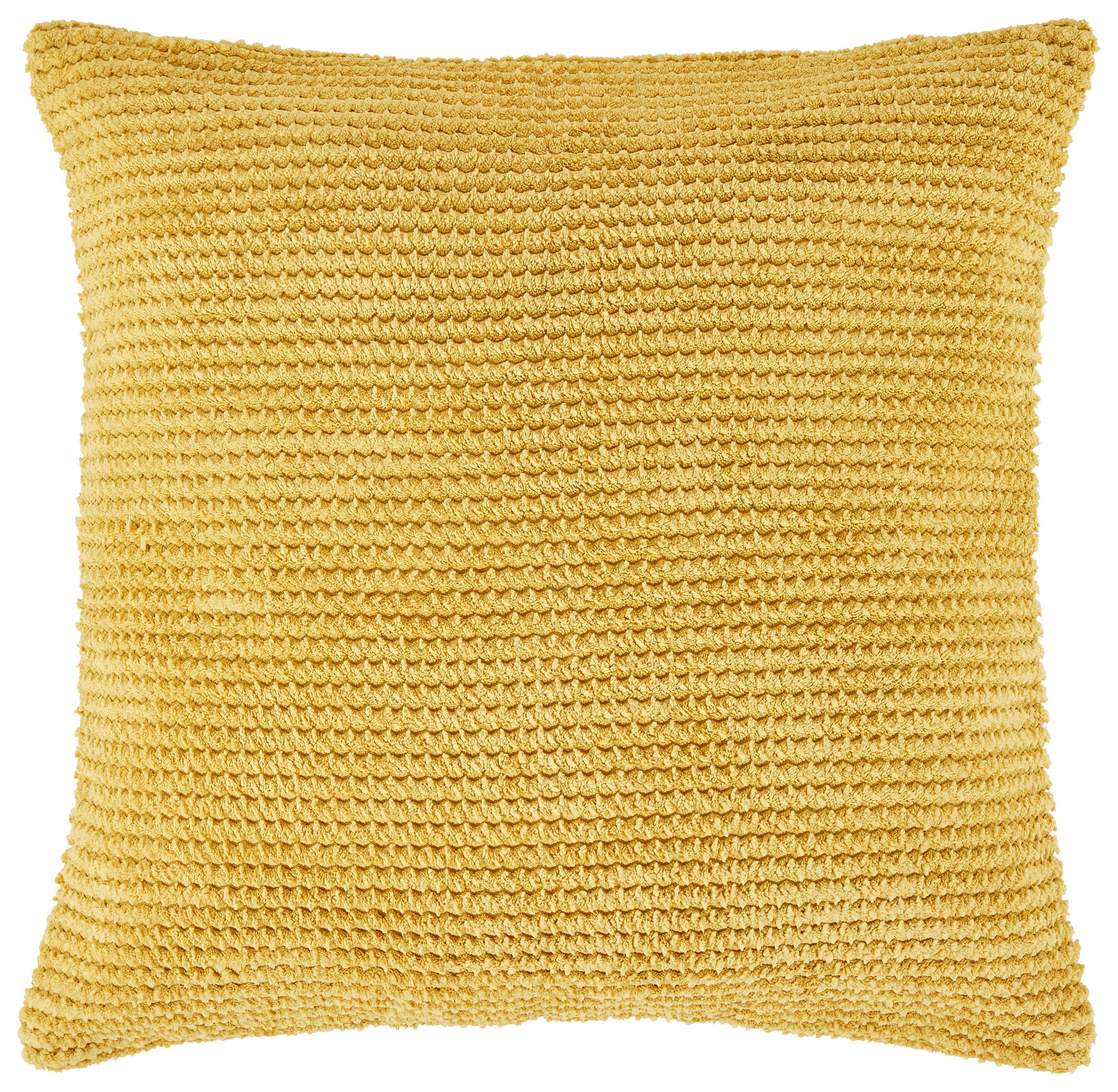 Kissenhülle Maxima in Gelb ca.50x50cm - Messingfarben, Textil (50/50cm) - Premium Living