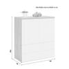 COMMODE LAGO - Wit/Eikenkleuren, Modern, Houtcomposiet (90/100/45cm) - Mömax