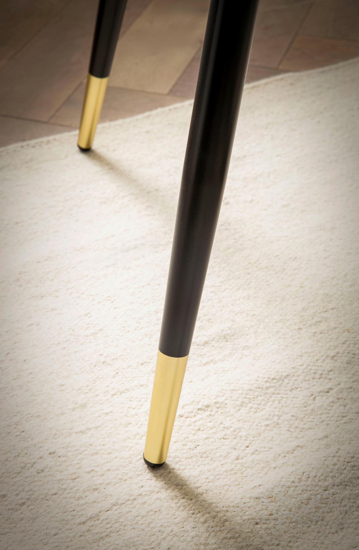 ESSTISCH WL6.873 - Goldfarben/Schwarz, Design, Holzwerkstoff/Metall (75/75/76cm) - Livetastic