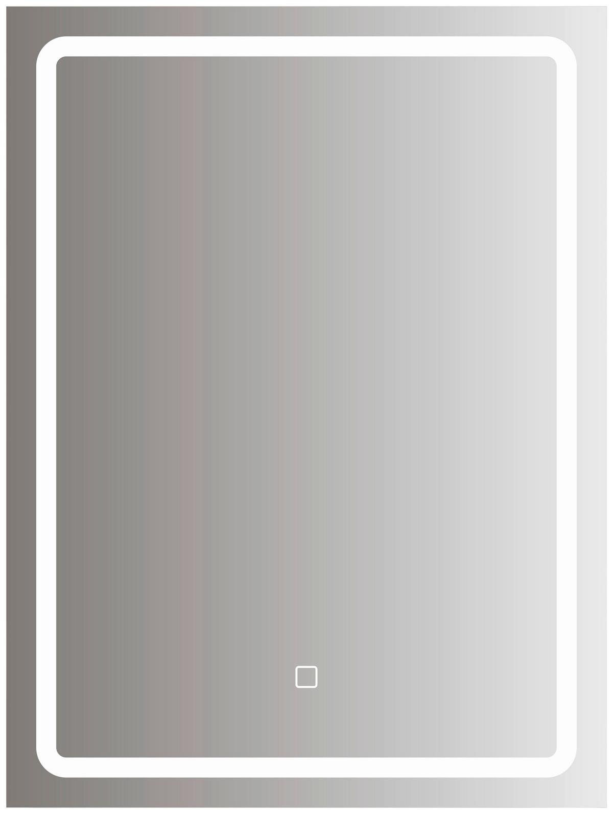 Leuchtspiegel Stefanie 1 inkl. LED-Beleuchtung - Modern, Glas/Metall (60/80/3,5cm) - Premium Living