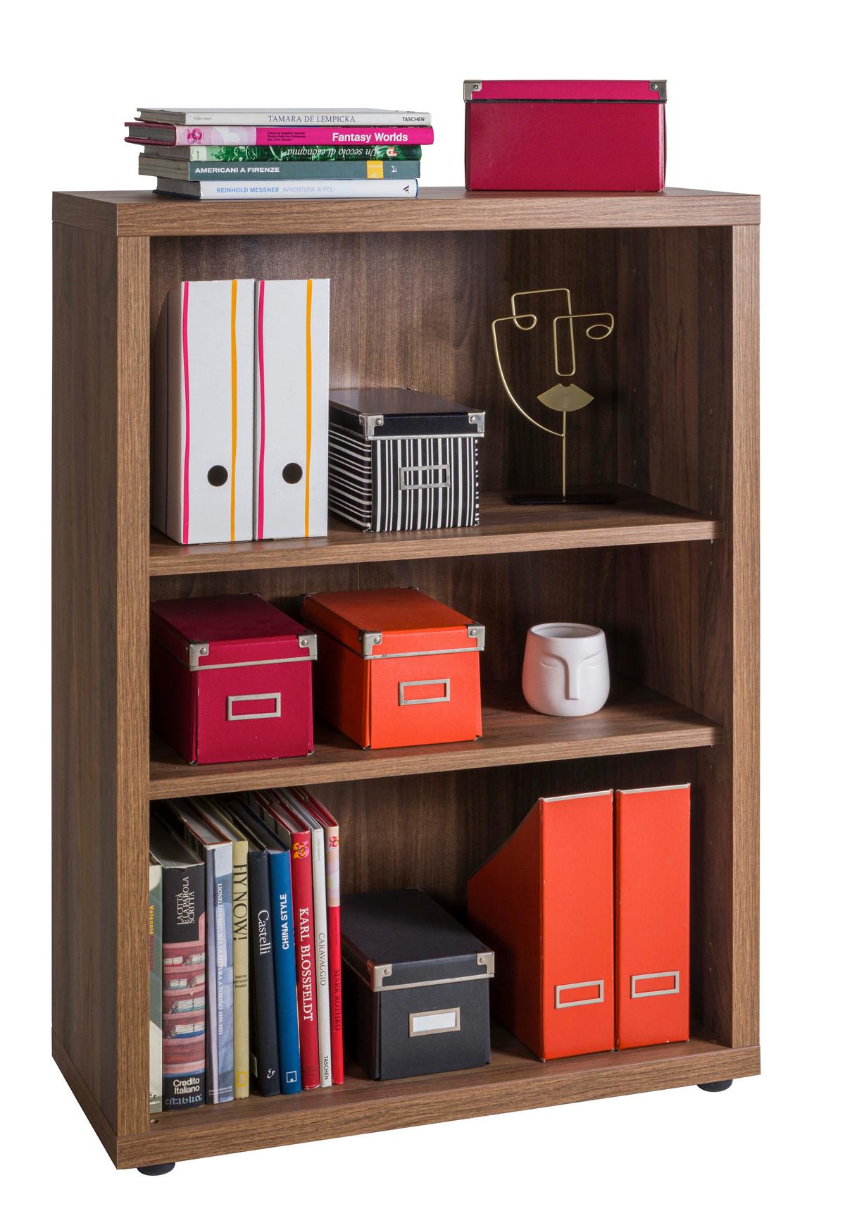 Polica Rilega - boja oraha, Moderno, pločasti materijal (81,9/111,2/35,5cm) - Modern Living