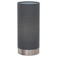 Tischleuchte max. 40 Watt 'Pasteri' - Grau/Nickelfarben, MODERN, Textil/Metall (12/25,5cm) Tischleuchte max. 40 Watt 'Pasteri' - Grau/Nickelfarben, MODERN, Textil/Metall (12/25,5cm)