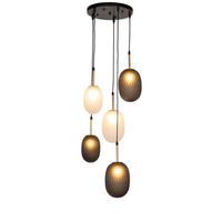 LAMPA WISZĄCA SAVANNAH - kolor brązu/czarny, Trend, metal/szkło (350/150cm) - Novel