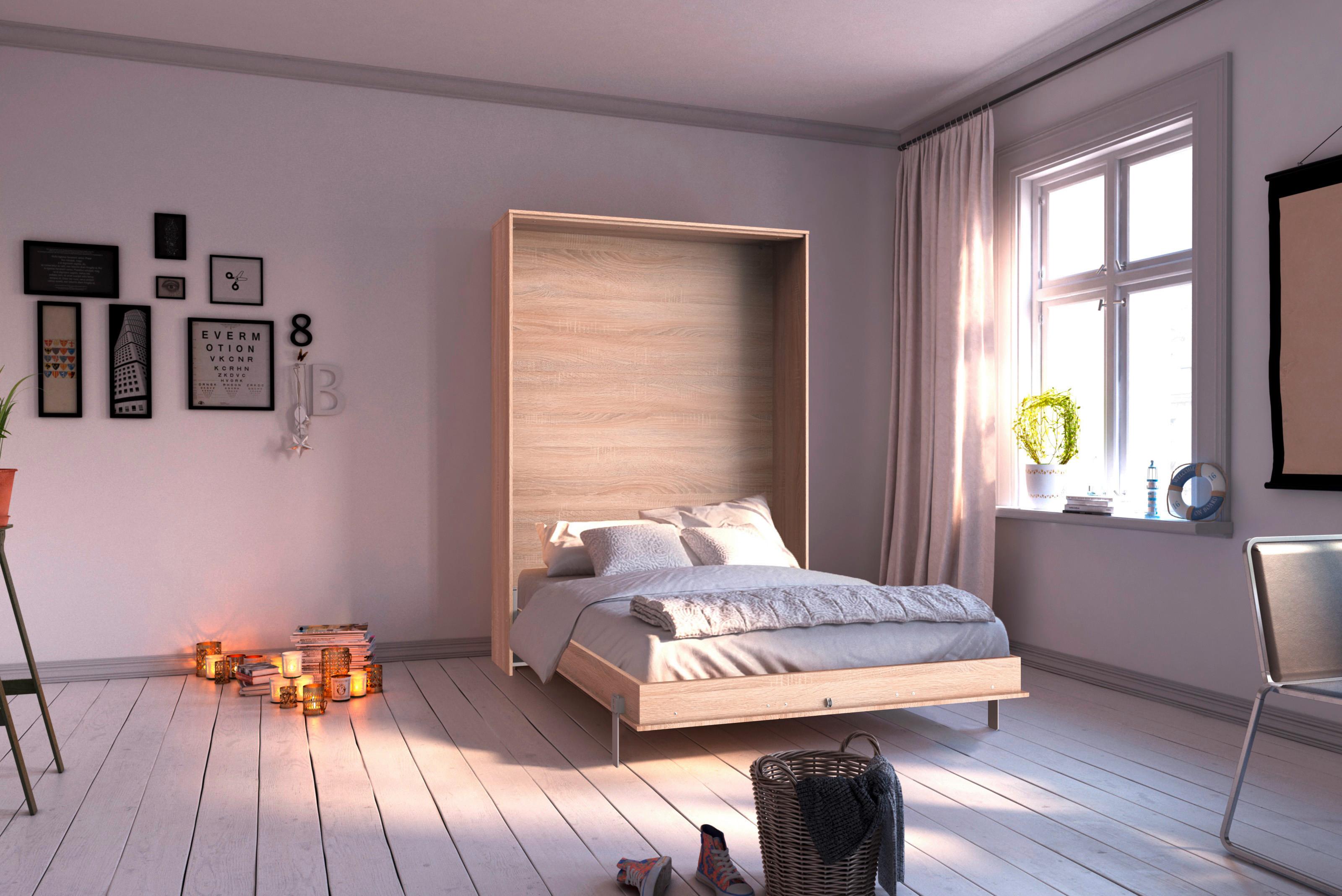 Klappbett Juist ca. 120x200 cm Eiche - Eichefarben, KONVENTIONELL, Holz/Holzwerkstoff (120/200cm) - MID.YOU