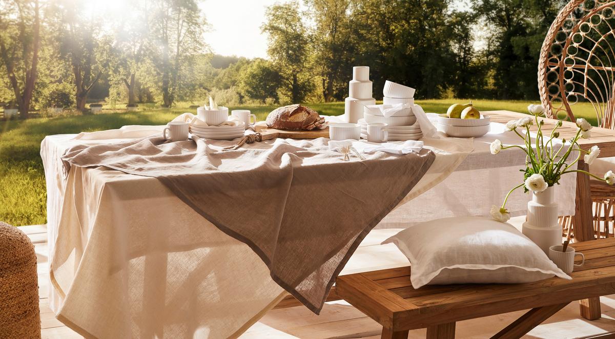 SERWIS OBIADOWO-ŚNIADANIOWY TIMELESS - biały, Trend, ceramika - Novel