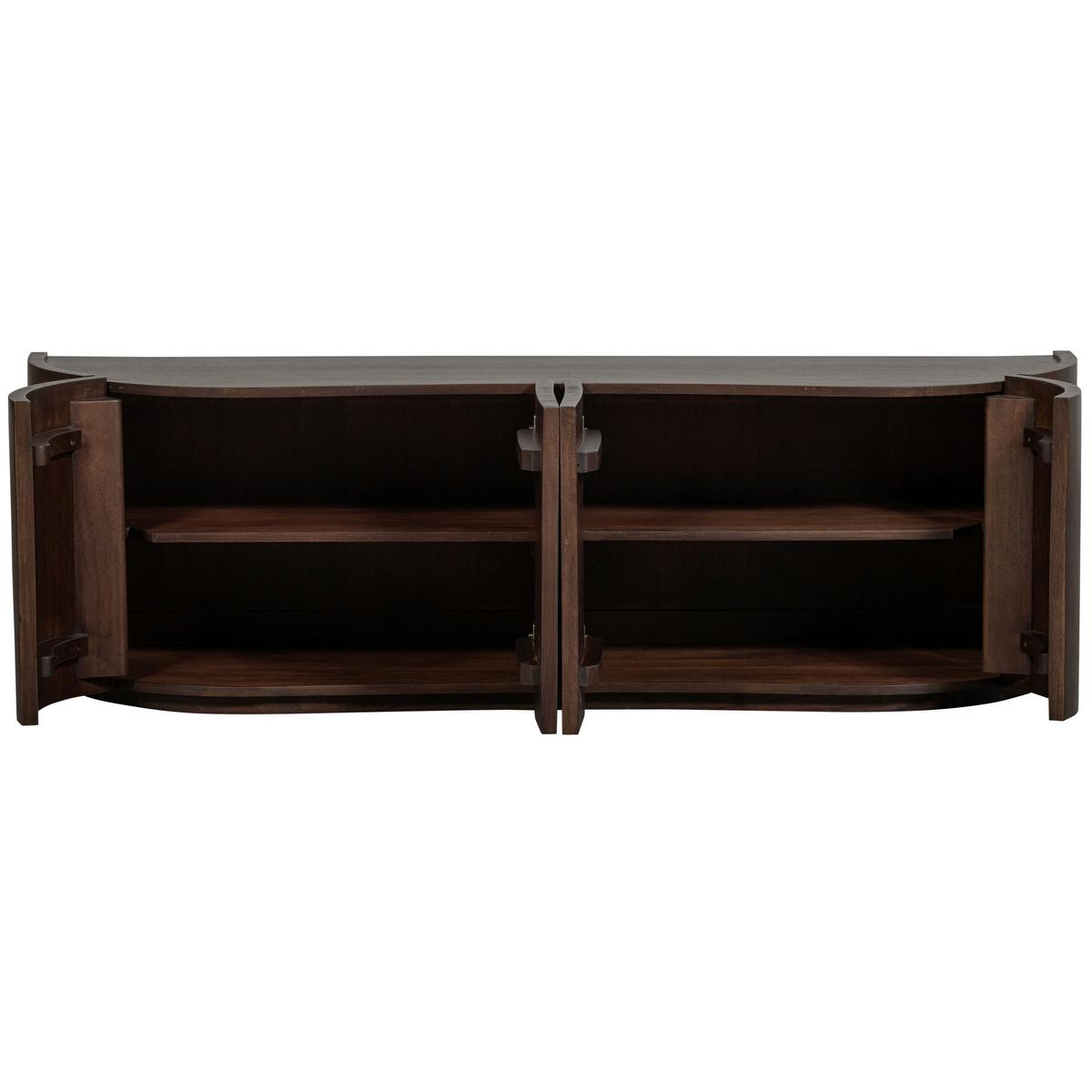 Kommode Sense Walnussfarben B: 160cm - Walnussfarben, Design, Holz (160/50/46cm) - Livetastic