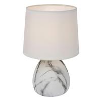 LAMPA STOŁOWA 47508/81/31 MARMO - biały, Basics, tkanina/ceramika (16/16/25.5cm) - Lucide