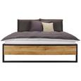 Postelja 180x200 Cm Alabama - hrast/rjava, Romantika, kovina/tekstil (210/189/93cm) - Premium Living Postelja 180x200 Cm Alabama - hrast/rjava, Romantika, kovina/tekstil (210/189/93cm) - Premium Living