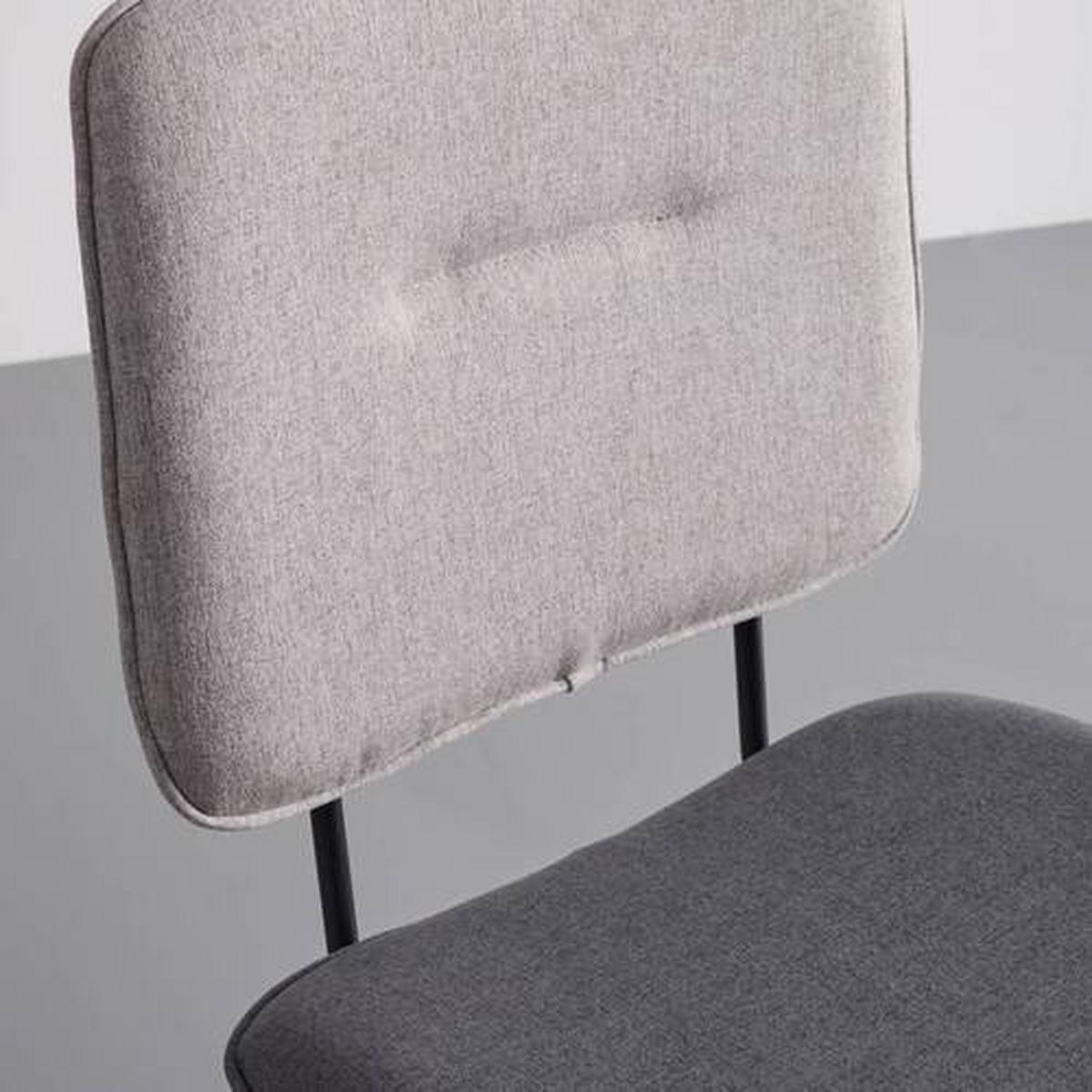 KRZESŁO AVA - jasnoszary/czarny, Modern, metal/drewno (49/85/62cm) - Bessagi Home