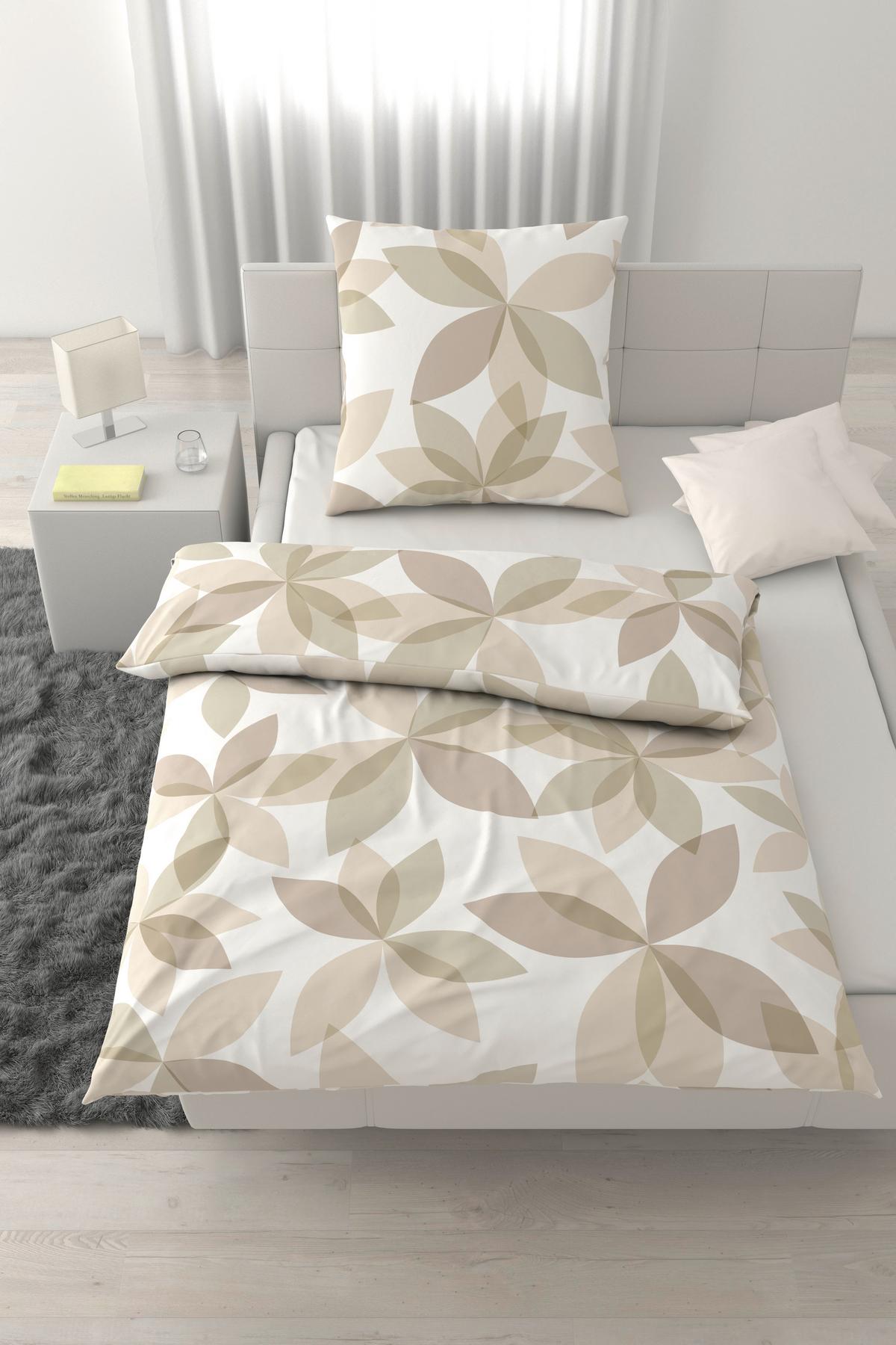 Bettwäsche Yuki Beige ca. 135x200cm - Beige, Textil (135/200cm) - Mömax