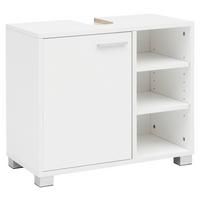 Omarica Za Pod Umivalnik Wl5.341 - bela/barve aluminija, Basics, leseni material (60/55/32cm) - MID.YOU