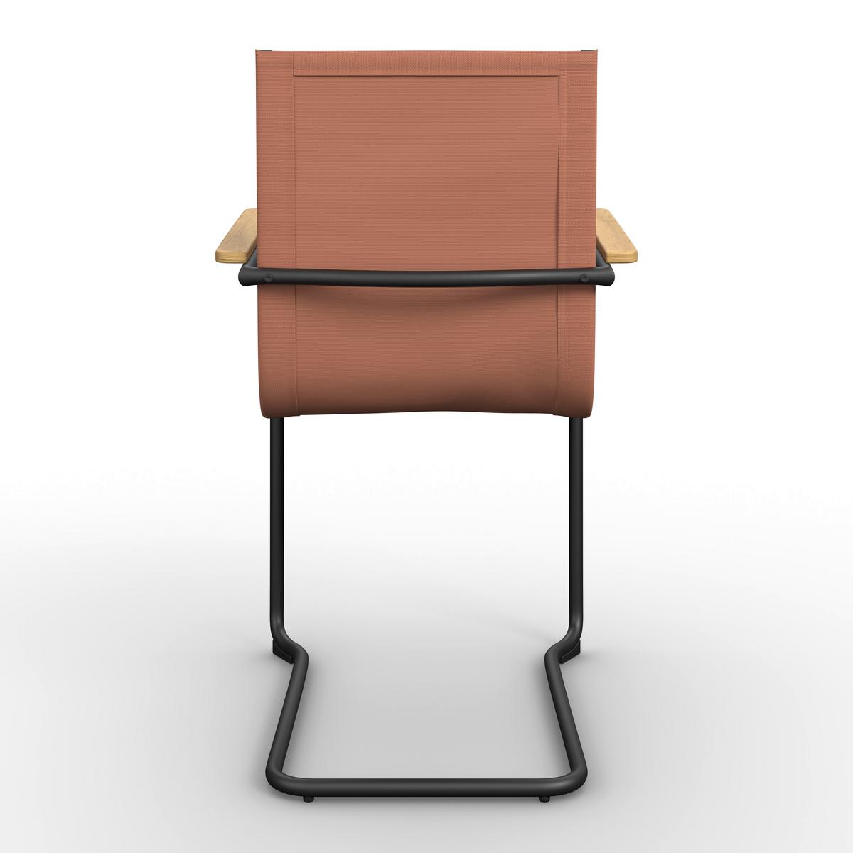 Gartensessel-Set 2-er Daisy Cotta aus Textilene/Metall - Rot/Schwarz, MODERN, Holz/Textil (55,5/95/55cm) - Bessagi Garden