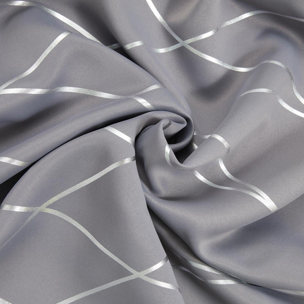 Verdunkelungsvorhang Glamour Anthrazit Ca. 140x245cm - Anthrazit/Silberfarben, Lifestyle, Textil (140/245cm) - Modern Living