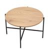 SOFFBORD OSLO -TOP- -BASED- - svart/ekfärgad, Klassisk, metall/trämaterial (60/60/40cm) - Based