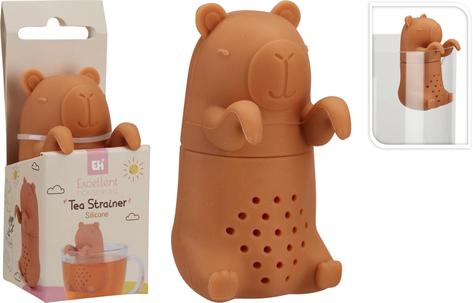 Teaszűrő Karibara - barna, műanyag (4,3/2,8/11,5cm)