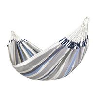 Hängematte Classic Single Hammock Weiß/Hellgrau/Hellblau - Hellgrau/Weiß, Basics, Textil (140/300cm) - La Siesta