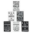 Bild Love, 15x10x4cm - Schwarz/Weiß, MODERN, Holz (15/10/4cm) - Mömax modern living