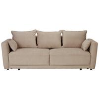 Schlafsofa In Beige - Beige/Schwarz, Modern, Kunststoff/Textil (238/90/104cm) - Mömax
