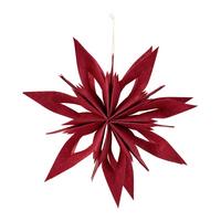 Dekohänger Kassio I Dunkelrot Ø ca. 30cm - Dunkelrot, KONVENTIONELL, Textil (30cm) - Mömax