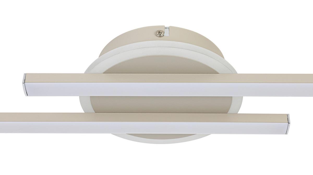 LED-Deckenleuchte Olga Sandfarben max. 14 Watt - Sandfarben, MODERN, Kunststoff/Metall (58/15/5cm) - Mömax