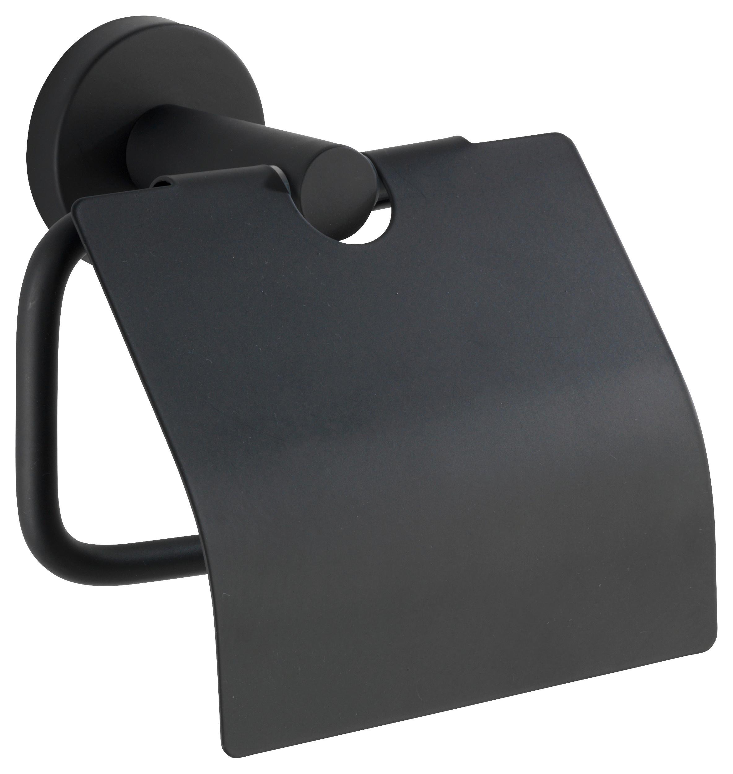 UCHWYT NA PAPIER TOALETOWY BOSIO BLACK - czarny, Basics, metal (15/13,5/7cm) - Wenko