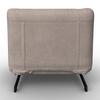 BÄDDFÅTÖLJ LUNA - beige/svart, Modern, metall/textil (92/86/80cm) - Bessagi Home