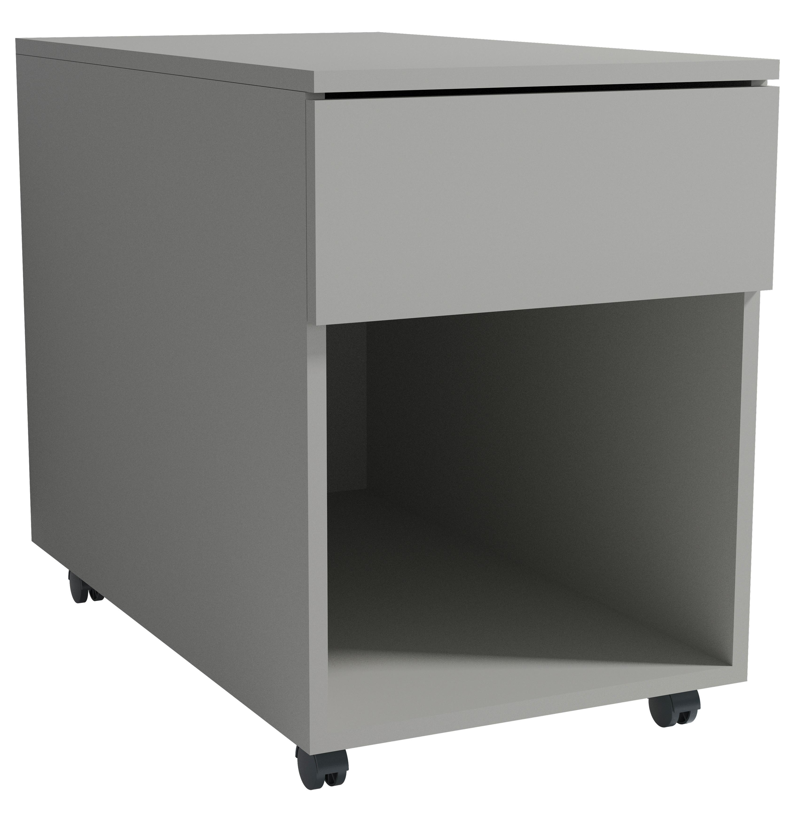 ROLLCONTAINER DALOSA 70 1-SB - Grau, Design, Holzwerkstoff/Kunststoff (39/55/70cm) - MID.YOU