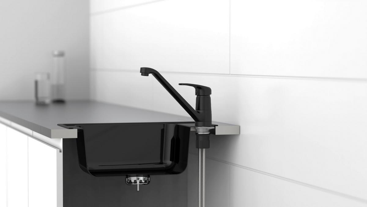Küchenarmatur Grande in Schwarz matt - Schwarz, Lifestyle, Kunststoff/Metall (5,5/20/27cm) - Schütte