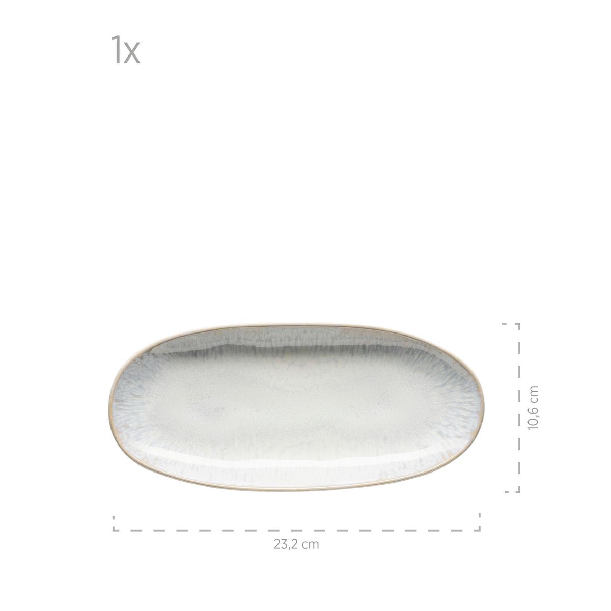 Servierplatten-set 931917 Weiss Postsicher - Weiss, Basics, Keramik (39/24,5/10cm) - Mäser