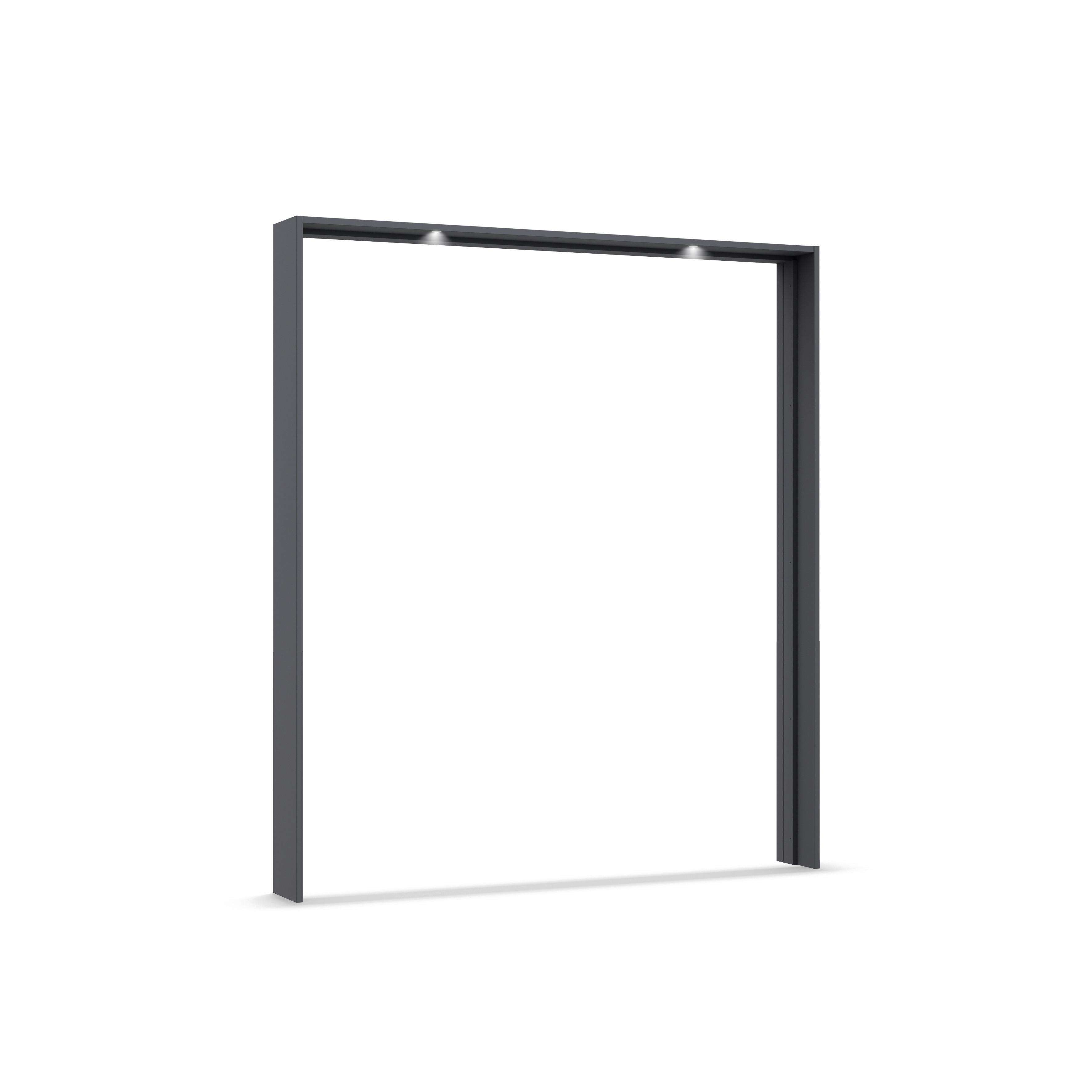 Passerpartout Elara Grau - Grau, Konventionell, Holzwerkstoff (189/214/23cm) - Premium Living