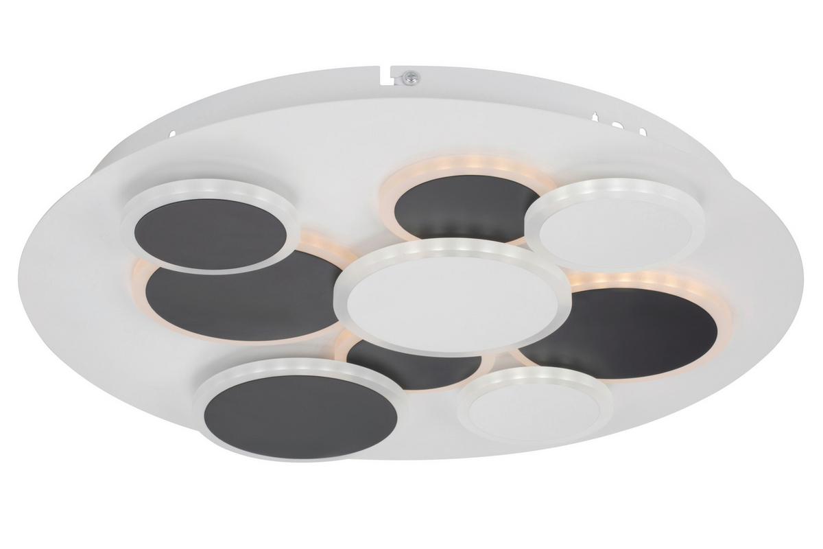 LAMPA SUFITOWA LED BLACKBURN *SBN* - czarny/biały, Trend, tworzywo sztuczne/metal (46,8/6cm) - Novel