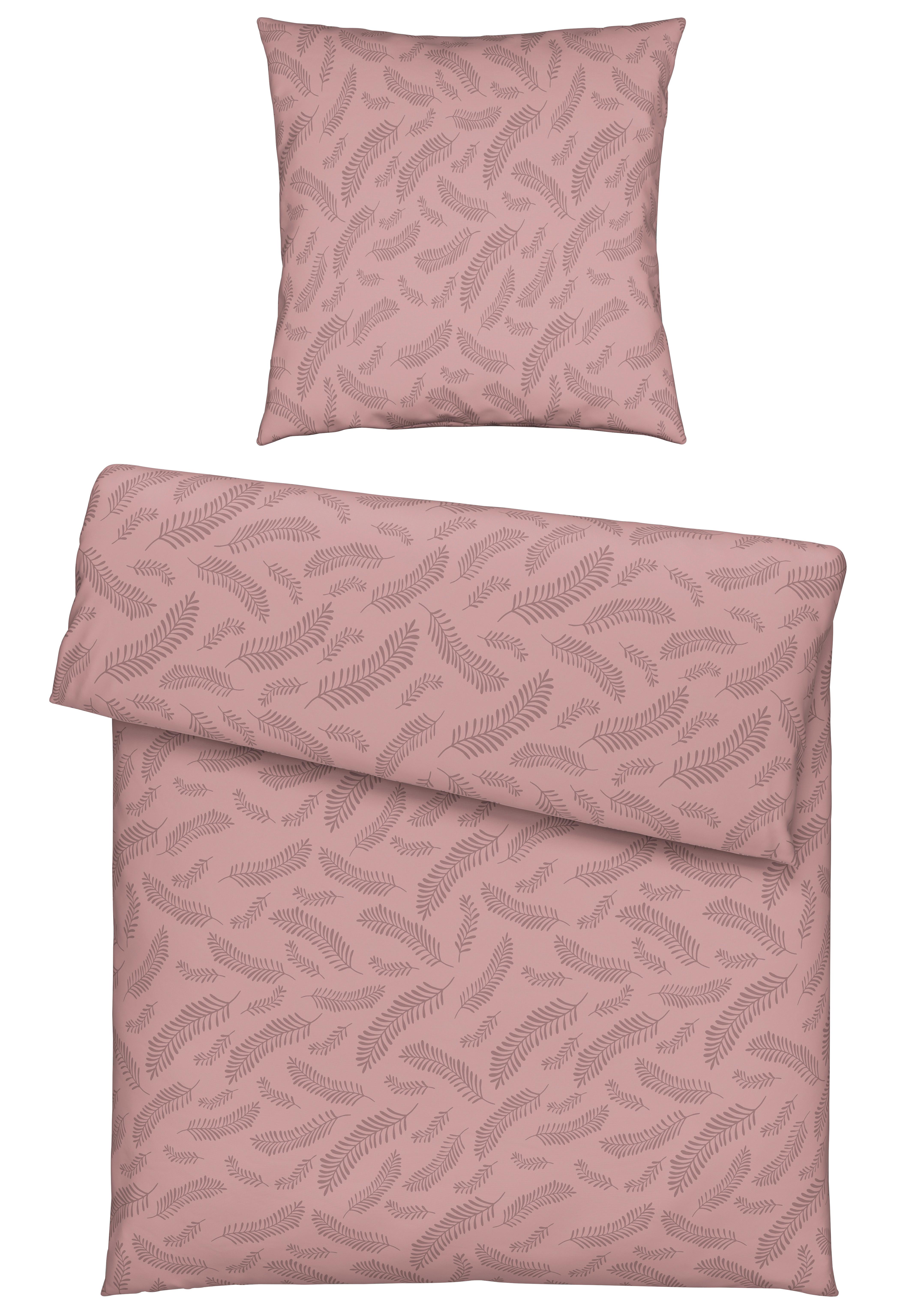 Bettwäsche Ferns XL Mauve ca. 155x220cm - Mauve, MODERN, Textil (155/220cm) - Mömax