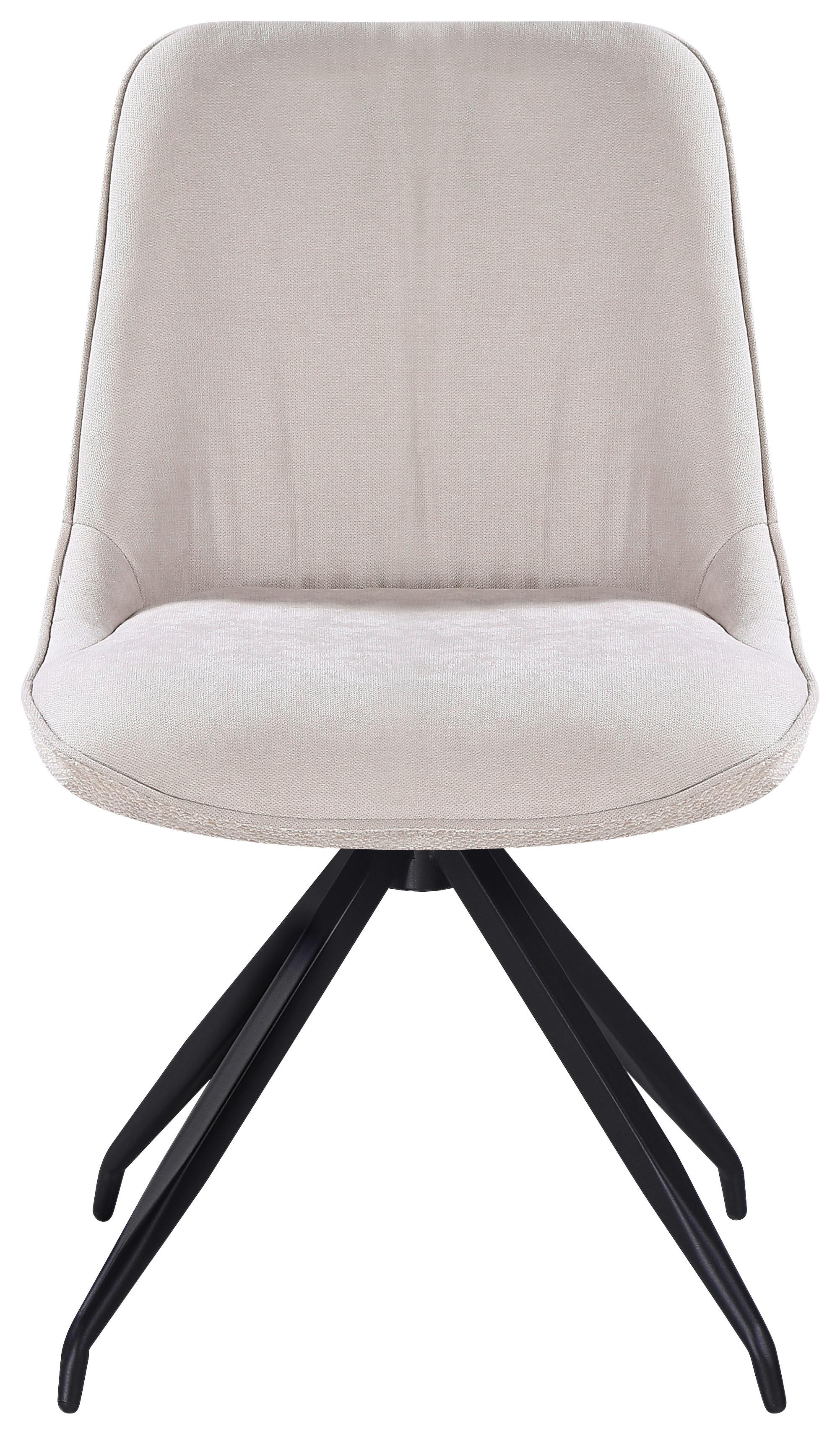 Stuhl Nova Beige - Beige/Schwarz, MODERN, Textil/Metall (51/85/61cm) - Premium Living