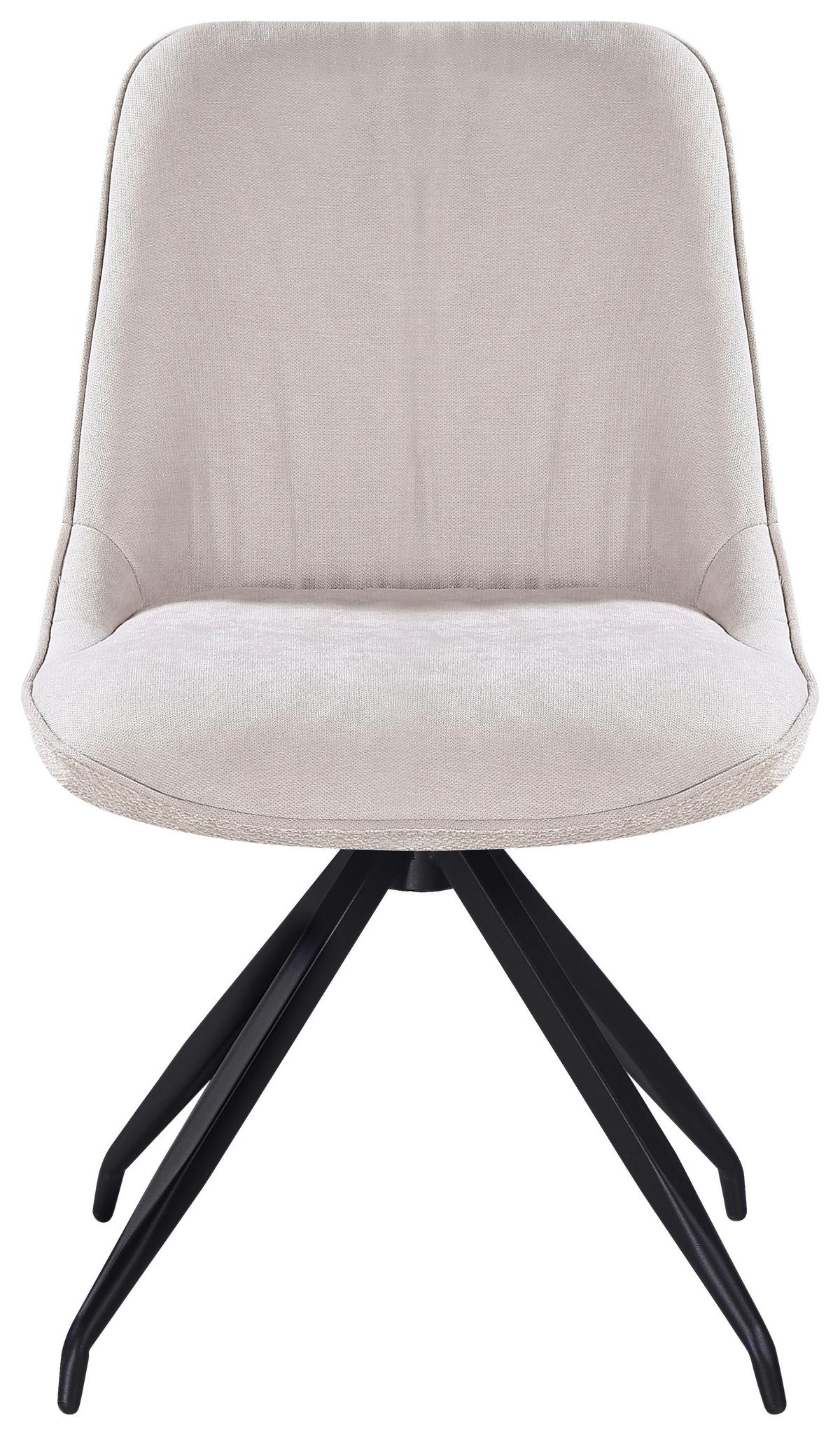 Stuhl Nova Beige - Beige/Schwarz, MODERN, Textil/Metall (51/85/61cm) - Premium Living